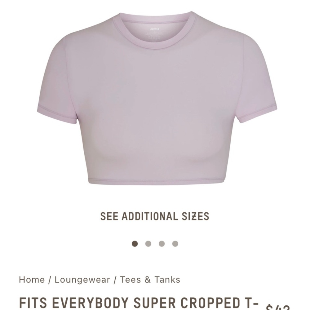Skims crop top Final price